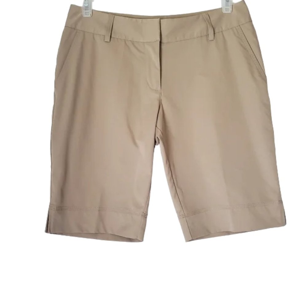 Adidas | Climalite | Khaki Stretch Bermuda Shorts Size 8